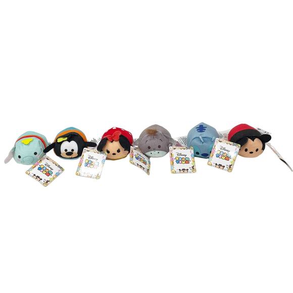 Disney Tsum Tsum Plush Toys Stuffed Animals Lot of 6 ALL NEW Dumbo Goofy Mickey - Picture 1 of 5